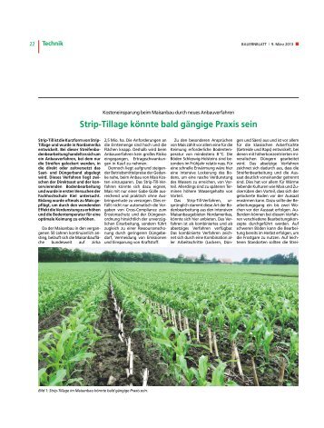 Strip-Tillage könnte bald gängige Praxis sein