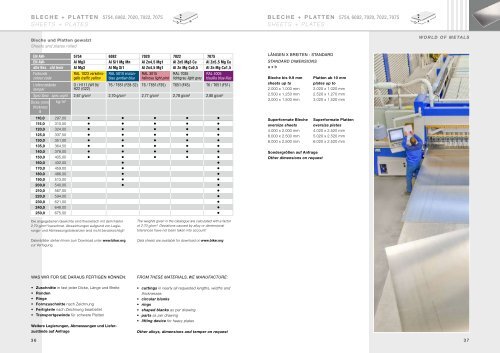 woRLd of mETALS BlEcHE + PlattEn - BIKAR-METALLE GmbH