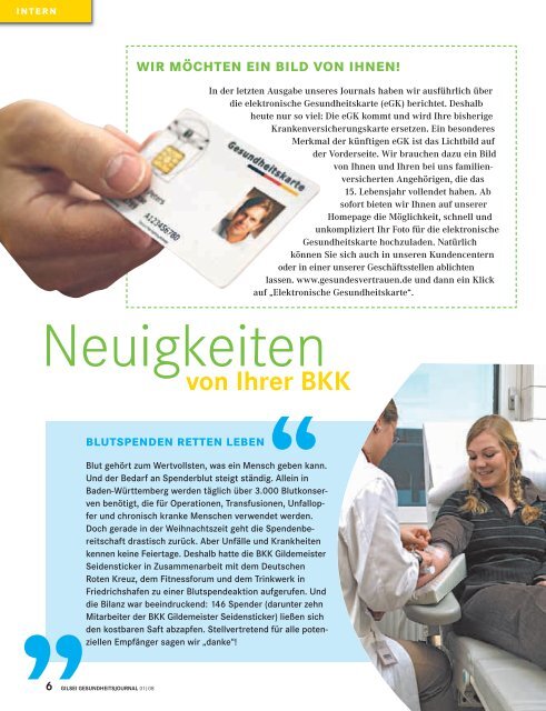 Journal Ausgabe 01/2008 (PDF 2,67 MB) - BKK Gildemeister ...