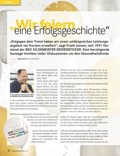 Journal Ausgabe 02/2009 (PDF 2,35 MB) - BKK Gildemeister ...