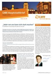 Hauptstadtbrief IV/2011 - CARE Deutschland e.V.