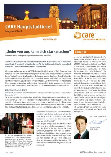 Hauptstadtbrief IV/2011 - CARE Deutschland e.V.