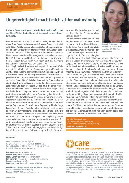 Hauptstadtbrief IV/2011 - CARE Deutschland e.V.