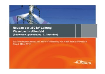 Neubau der 380-kV-Leitung Vieselbach - Altenfeld
