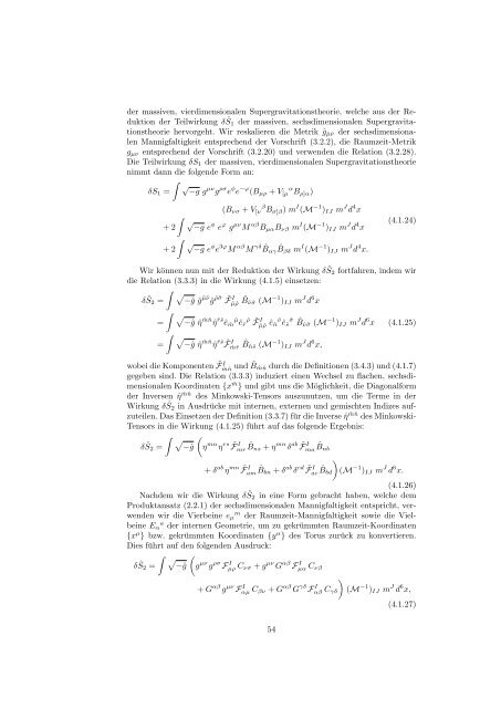 Kaluza-Klein Reduktion einer massiven D=6 ... - Desy