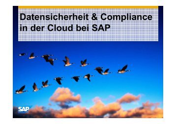 Datensicherheit & Compliance in der Cloud bei ... - Denker & Lenker