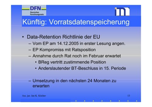 Welche Daten dürfen bzw. müssen Access-Provider speichern?