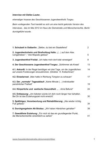 Transkript S. Lauter (PDF-Download) - Haus der Demokratie und ...