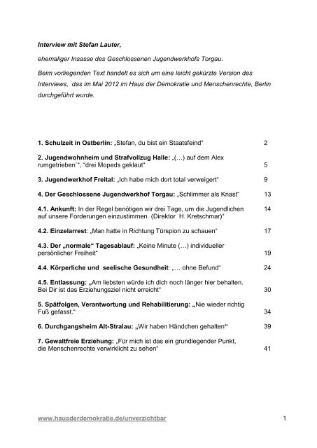 Transkript S. Lauter (PDF-Download) - Haus der Demokratie und ...