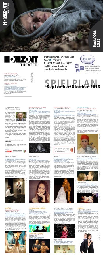 Als pdf zum Download: September, Oktober - Horizont Theater