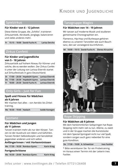 TV Programm 2014 1. Halbjahr - Turnverein 1848 Villingen e.V.