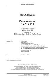 Seminarunterlagen von Referent Fritz Erhard mit ... - BdLa