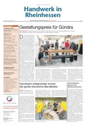 Gestaltungspreis für Gündra - Handwerkskammer Rheinhessen