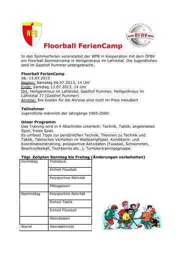 Floorball FerienCamp 2013