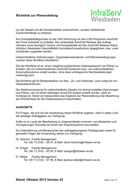 CAD-Richtlinie - InfraServ Wiesbaden