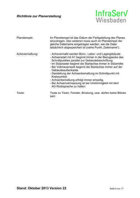 CAD-Richtlinie - InfraServ Wiesbaden
