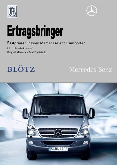 Festpreise für Ihren Mercedes-Benz Transporter