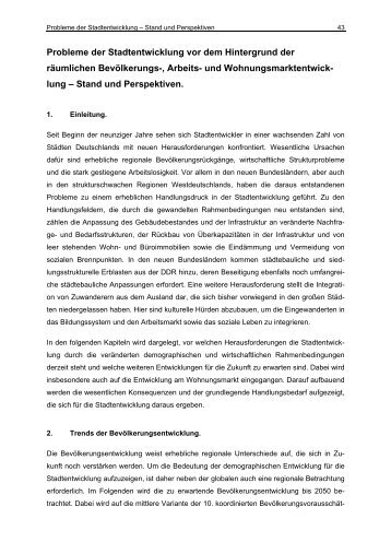 Probleme der Stadtentwicklung (nicht barrierefrei) (PDF, 3 MB) - KfW