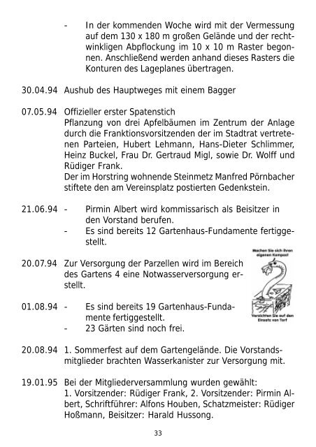 Festschrift 10 Jahre Kleingartenverein Horstring - Kleingarten im ...