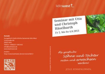 Seminar mit Utta und Christoph Häselbarth - Evangelisch ...