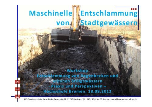 Maschinellle Entschlammung von Stadtgewässern - KLS