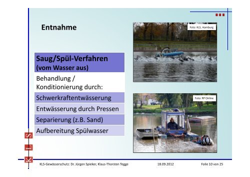 Maschinellle Entschlammung von Stadtgewässern - KLS