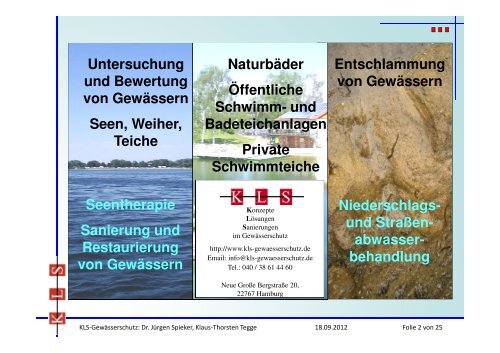 Maschinellle Entschlammung von Stadtgewässern - KLS