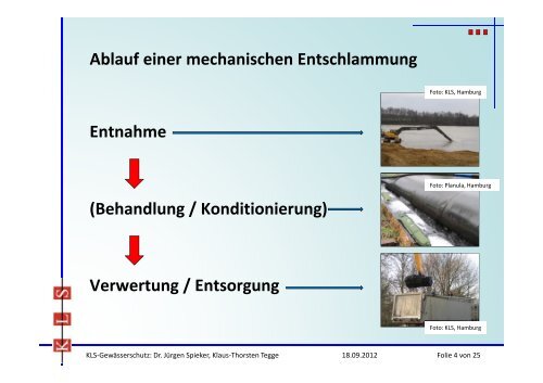 Maschinellle Entschlammung von Stadtgewässern - KLS