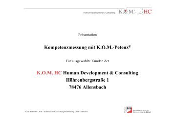 Case Study "Kompetenzmessung mit K.O.M.-Petenz