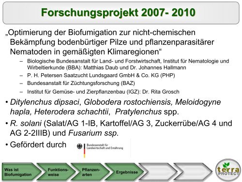 Bodengesunderhaltung durch Biofumigation - LVG Heidelberg