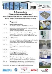 5. Symposium âDie Apotheke von Morgenâ - Elpro GmbH