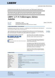 LBBW 3,75 % Volkswagen Aktien- Anleihe - Merkur Bank KGaA