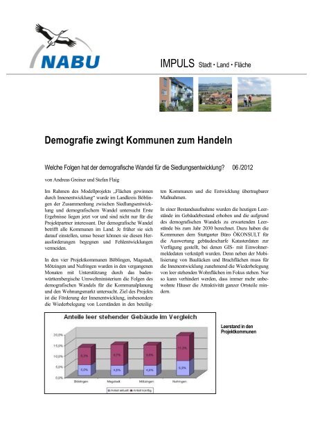 Demografie zwingt Kommunen zum Handeln - Nabu