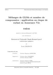 Mélanges de GLMs et nombre de composantes : application ... - Scor