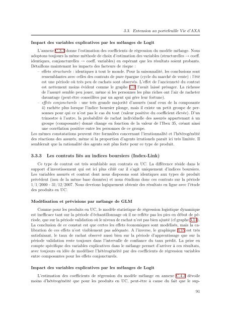 Mélanges de GLMs et nombre de composantes : application ... - Scor