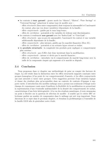 Mélanges de GLMs et nombre de composantes : application ... - Scor