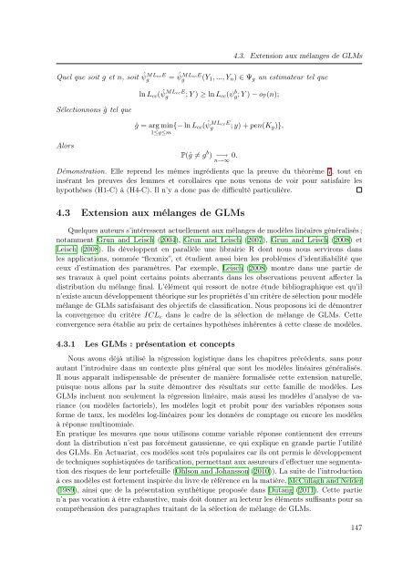 Mélanges de GLMs et nombre de composantes : application ... - Scor