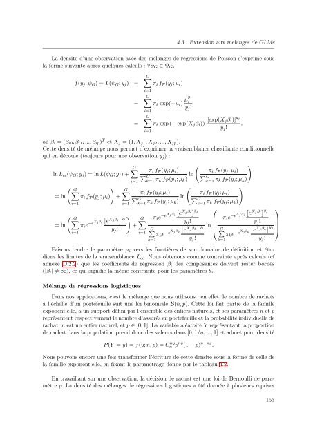 Mélanges de GLMs et nombre de composantes : application ... - Scor