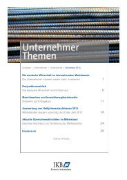 Die deutsche Wirtschaft im internationalen Wettbewerb Die ... - IKB