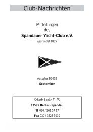 ClubNachrichten 3/2002 - Spandauer Yacht-Club Berlin e.V.