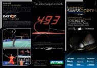 internet LiVE StrEaminG LiVE-tV-BiLdEr - Badminton Swiss Open