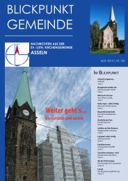 finden Sie den neuen Blickpunkt Gemeinde (Nr. 126 - April 2013)...