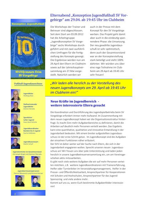 April 2013 - SV Vorgebirge e.V.