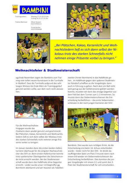 April 2013 - SV Vorgebirge e.V.