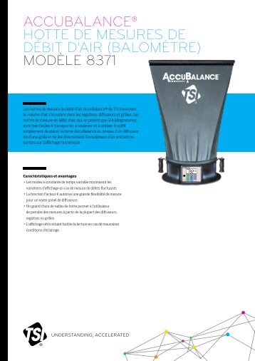 accubalance® hotte de mesures de débit d'air (balomètre) - TSI