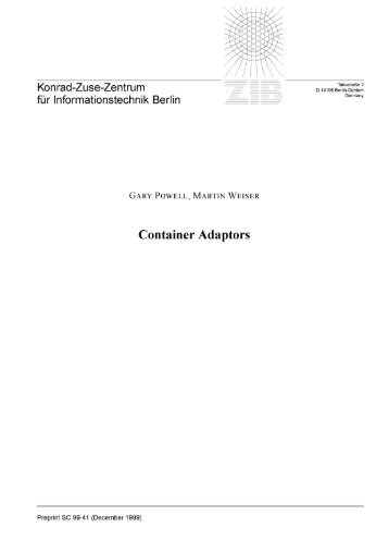 Container Adaptors - ZIB