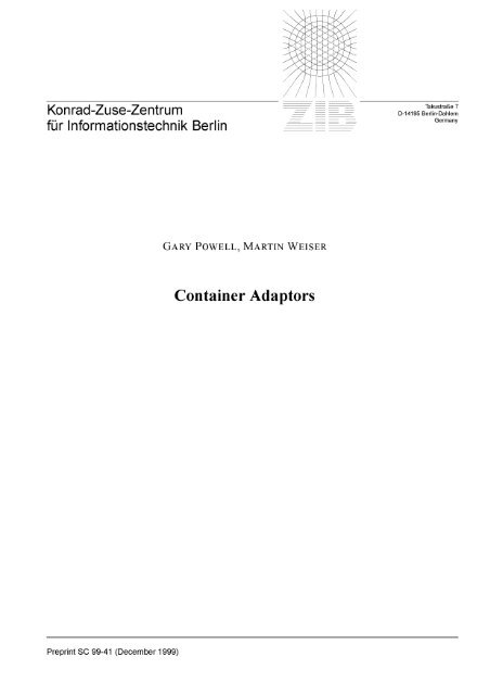 Container Adaptors - ZIB