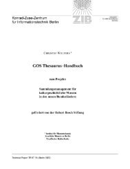 GOS Thesaurus–Handbuch - ZIB