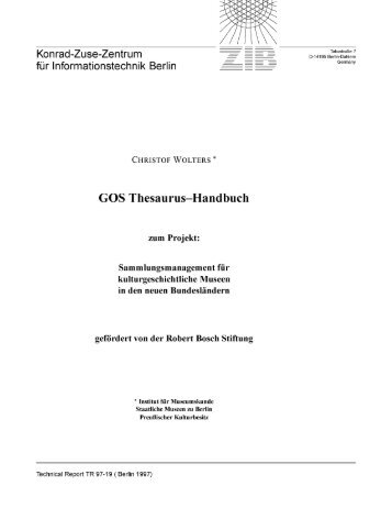 GOS Thesaurus–Handbuch - ZIB