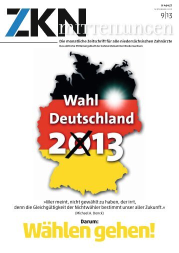 Darum: - Zahnärztekammer Niedersachsen